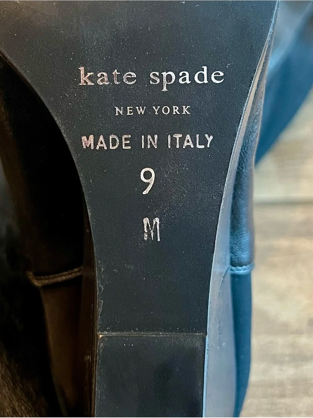 Kate Spade Black Knee-High Wedge Boots